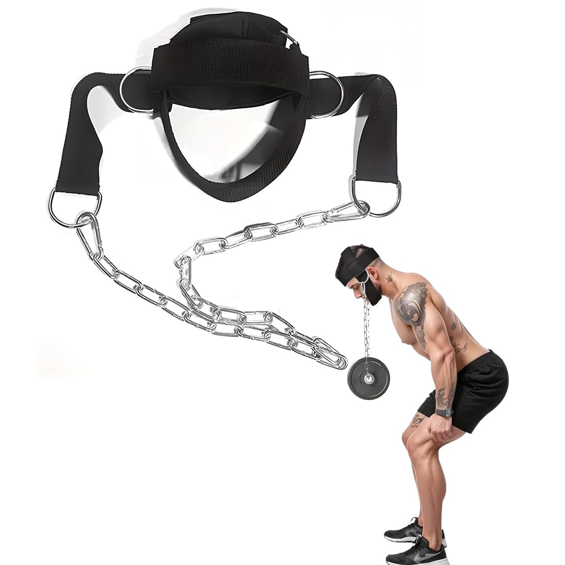 Allenamento Collo, Boxe & Fitness Neck Builder Straps, Regolabile Head Harness Con Hook Attacco, Supporto Allenamento Collo Pesi Imbracatura, Testa Di Formazione Dip Cintura, Taglia Unica