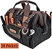 WELKINLAND 30-Pockets Canvas tool bag, 14-Inch Heavy Duty Waxed bags heavy duty, Tool duffel, Lineman Electrician for electricians,Tool men duty Black/Brown/Olive