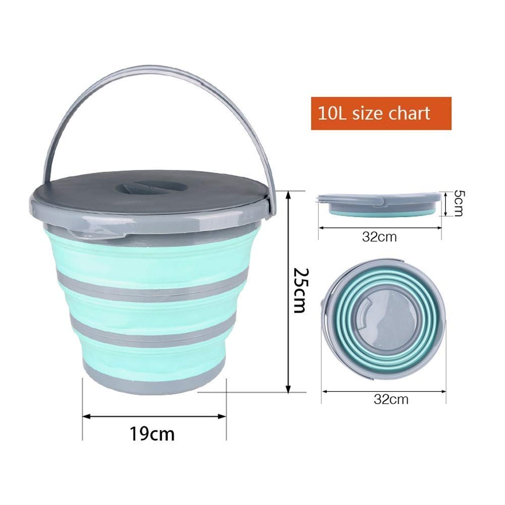 Seau Pliant Extérieur, Seau Rétractable Portable De Grande Capacité, Adapté Au Ménage en Plein Air for La Pêche Au Camping