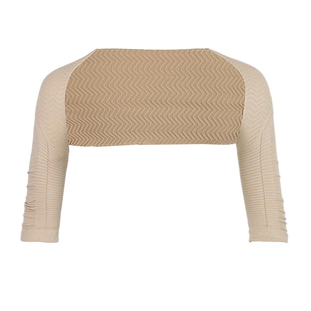 Shoulder Arm Control Shaper Short Sleeve Slimmer Shapewear Armwear L Beige |Shapewear for Women |top |Tummy Tucker Women Shapewear |Tank top |Shapewear |Tummy Tucker Women |Body Shaper-image-26