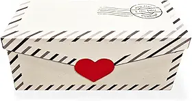 Caixa Romântica Modelo Envelope Carta Decorativa, Frase Romântica Namorados Ideal para Presentes - Tamanho 22 x 10 cm - Geguton