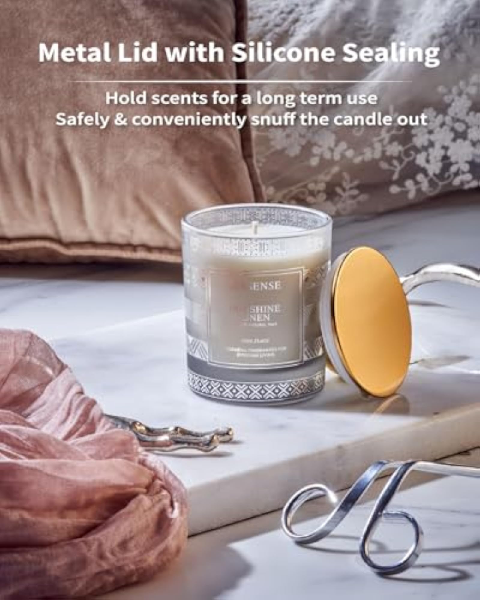 Sunshine Linen Scented Candle, 7.4oz Gift