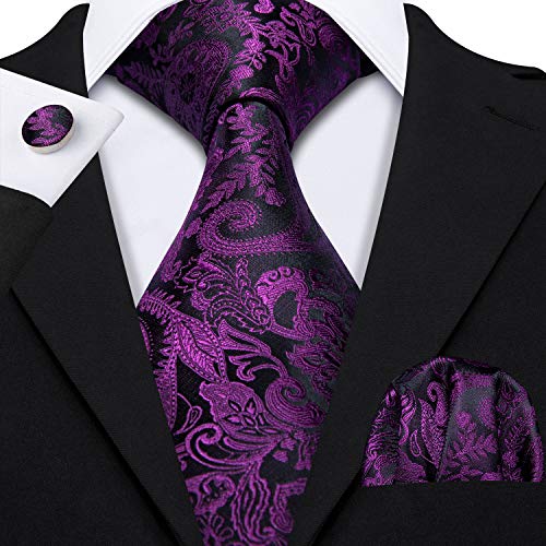 Image of Barry.Wang Men Suspender Set with Necktie Elastic Y Type Heavy Duty 6 Clips Braces Tie Handkerchief Cufflink Pin 6PCS
