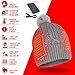 ActionHeat 5V Battery Heated Hat Cable Knit – Rechargeable Winter Cap - Up to 150°F Heating - 5 Hours Grey