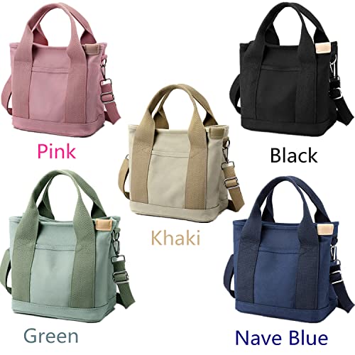 Large Capacity Multi-Pocket Handbag Japanese Handmade Tote Bag With Zipper Tote Purses Crossbody Bag Canvas Handbag For Women (A-Khaki) #TOP5