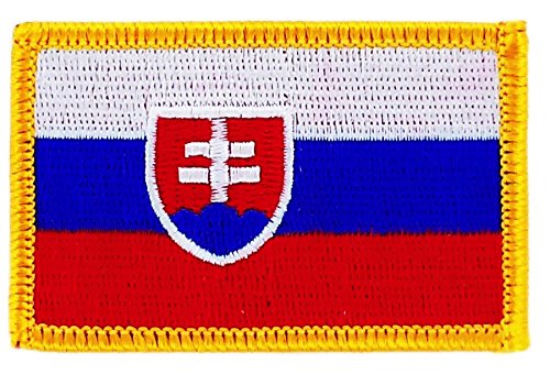 Akachafactory Patch écusson brodé Drapeau Slovaquie slovaque thermocollant Insigne Backpack