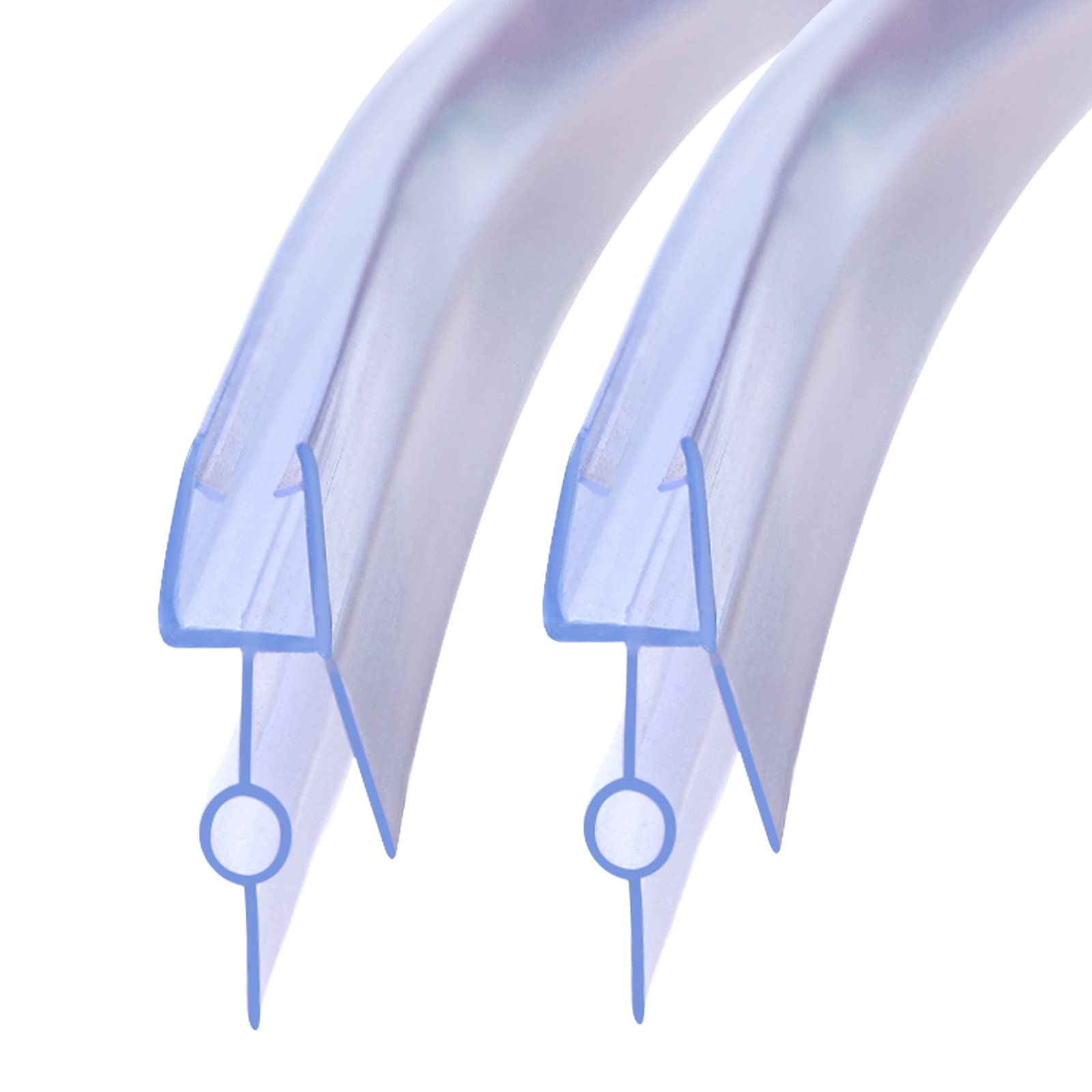 Joint De Douche Incurvé,2x60 Cm,Épaisseur Du Verre : 6/7/8 Mm