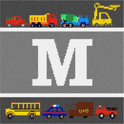 Pepita Needlepoint kit: Letter M On The Road, 10
