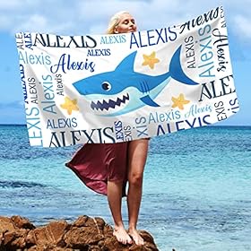 NIBESSER Personalized Beach Towels with Names for Kids Adults Microfiber Quick Dry Custom Travel Beach Towel Sand Free Pool Towels Soft Bath Towels 5168Jy1jGLL. SS280