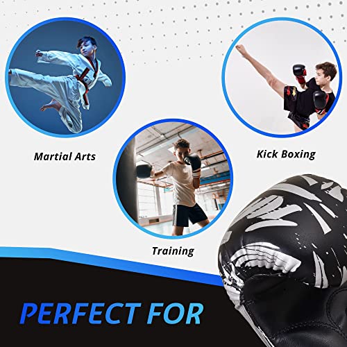 Shadow Stannum Gear Kids Boxing Gloves For Boys And Girls 6Oz Junior Training Gloves, Youth Boxing Gloves For Boxing, Kickboxing And Punching Workout (Golden Black, 6Oz)… (Silver Black, 6-Oz) #TOP5