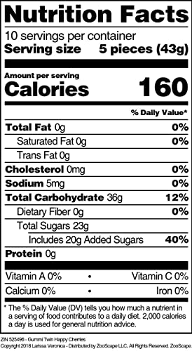 Gummi Twin Happy Cherries 16 oz miniatura 3