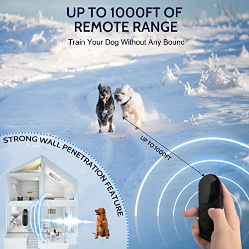 Dog Training Collar With Remote, Ip68 Waterproof Dog Collar Light With 3 Safe Training Modes Rechargeable Bark Collar Electronic Shock Collar For Small Medium Large Dogs Electronic Training Collars #TOP2