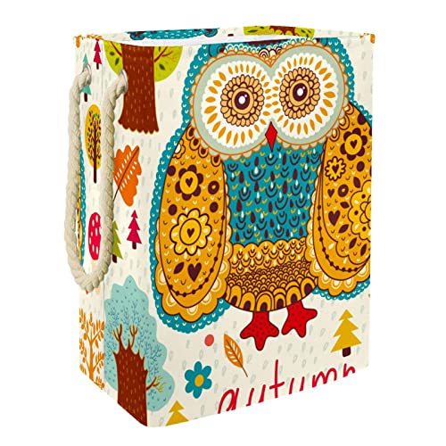 Panier à linge hibou grand format pour ranger les vêtements sales de la chambre - 2