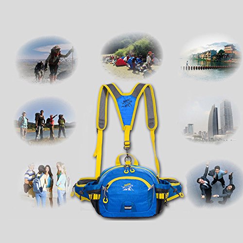SINOKAL Multifunctional Military Style Canvas Waist Pack Bag Water Resistant Bum Bag with Water Bottle Holder for Running Hiking Cycling Climbing Camping Travel - Image 8