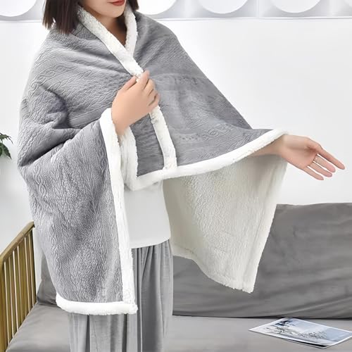 Châle couverture femme chaud et confortable avec bouton chic
