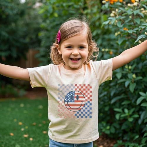 Toddler 4th of July Shirts Baby Boys Girls American Flag Patriotic T-Shirts Kids Cotton Tee Tops 2-7 Years4