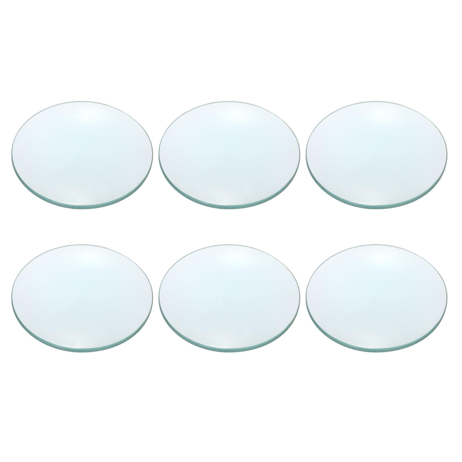 PATIKIL Concave Lens, 180mm Focal Length 84mm (3.3") Diameter Round Glass Magnifying Telescope Lens Trial Set Ground Edge for Lab Physics Class Optics Scientific Experiments, Cyan, 6Pcs