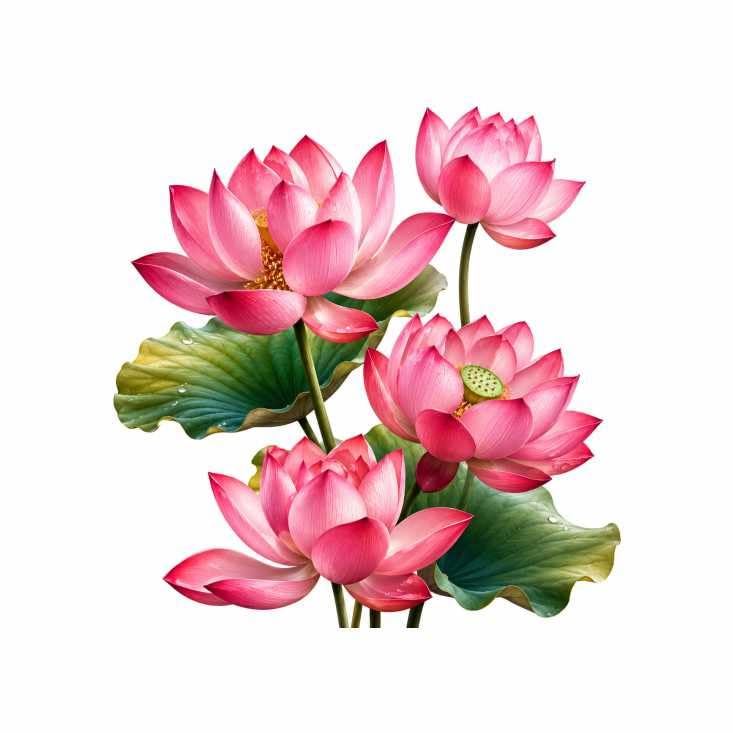 Pink Lotus Flower Wall Sticker for Home Decor | 3D Self-Adhesive Floral Vinyl Decal | Waterproof Removable Wall Art-image-12