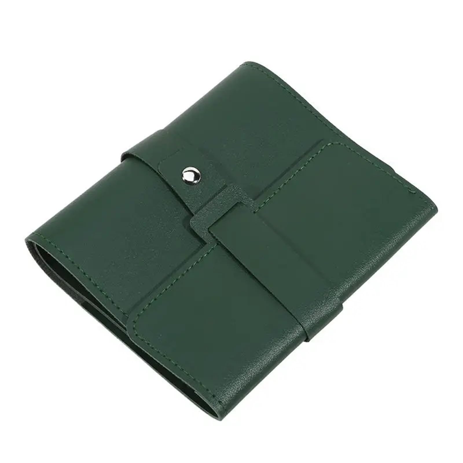 FDzkrtvm Transparent Jewelry Storage Book, Earrings Organizer Album PU Leather Multicolor Travel Jewelry Case(Dark Green)