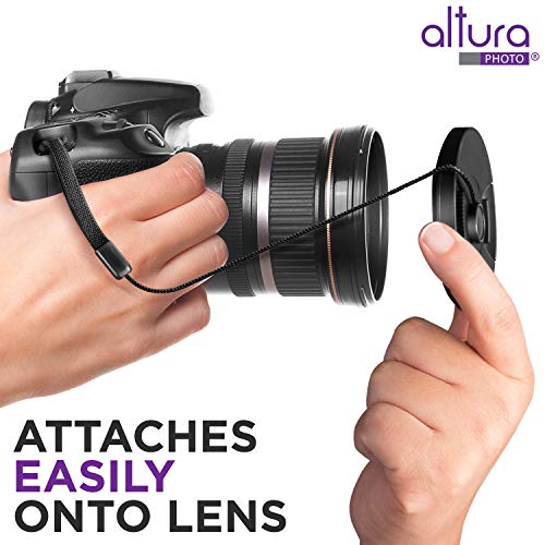 Image of 5 Pcs Altura Photo Lens Cap Keeper Holder + Premium MagicFiber Cleaning Cloth