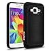 Galaxy Prevail LTE Case, Samsung Galaxy Core Prime G360 Case, RANZ® Black/Black Heavy Duty Dual Layer Armored Hybrid Case Cover For Samsung Galaxy Core Prime G360 / Samsung Galaxy Prevail LTE with Touch Stylus