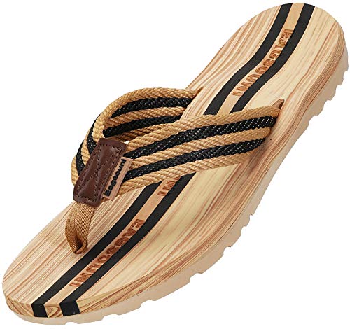 Image of Eagsouni Mens Womens Flip Flops Beach Thong Sandals | Unisex Comfortable Walking Thong Sandals，Beach Pool Water Slip On Indoor Outdoor