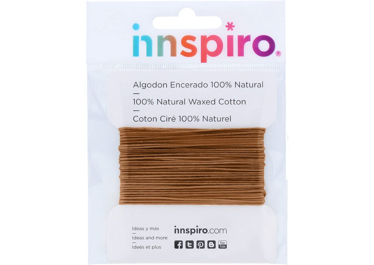 Cotton cord waxed fine peach 0.5 mm. 5 m.