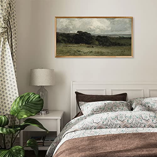 Unframed Rolled Vintage Farmhouse French Country Bedroom Wall Decor Above Bed - 10X20" - Horizontal Wall Art Over The Bed - Panoramic Seascape Picture - Canvas Painting Long Poster - Abstract Summer #TOP4