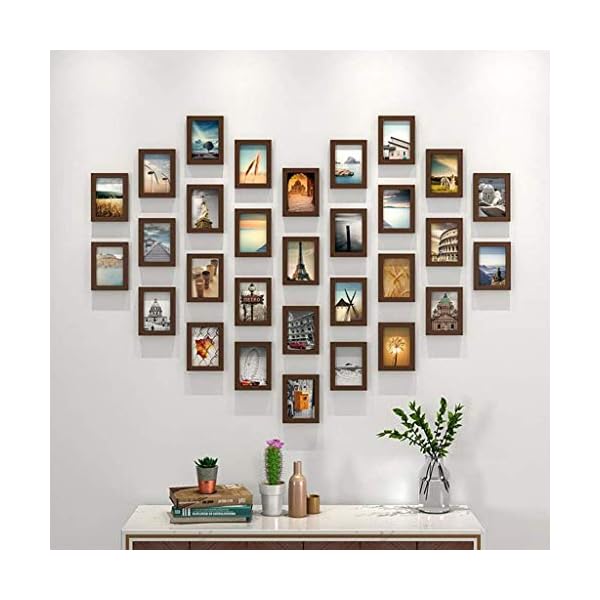 GJNVBDZSF Fotorahmen Set für Wand, Fotos Home Wand Set, 30 Stück Kombination Holz für Wohnzimmer E5135 Fotorahmen