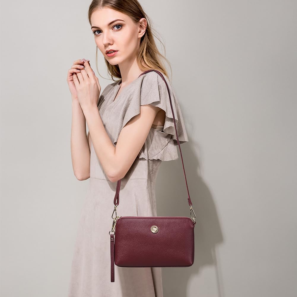 SENDEFN Quilted Leather Crossbody Bags for Women Ladies Shoulder Purse Satchel HandBag with Chain Trendy Strap - Image 2