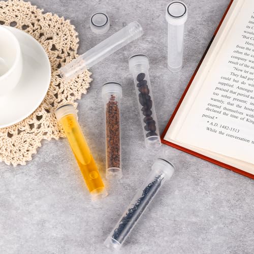 10PCS 10ml Clear Plastic Test Tubes with Caps, Sample Frozened Test Tubes Vials Seal Cap Container for Laboratory School Scientific Experiments, Liquid Storage - Image 7