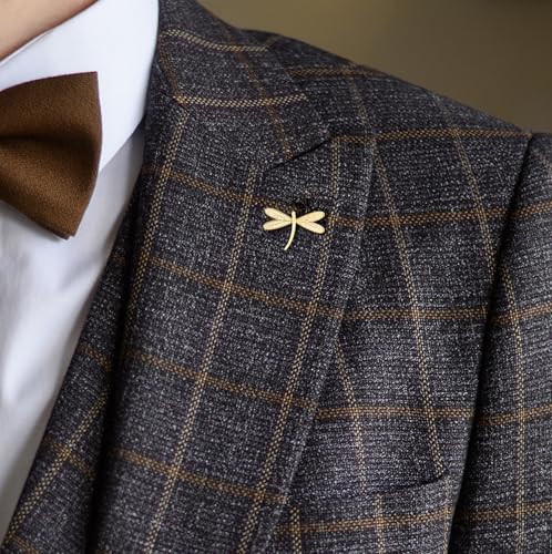 Image of Dragonfly Brooches for Women Crystal Rhinestone Lapel Pin for Men Vintage Insect Jewelry Dress Blazer Jacket Accessories Holiday Birthday Gifts