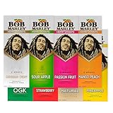 Bob Marley Natural Plant Based Vegan Rolling Paper - Variety Pack of 16 Single-Wide Wraps (8 Pouches)