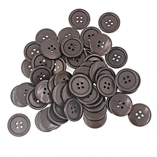 22,5 mm Boutons en résine à coudre pour bricolage artisanat boutons ronds à dos plat couleur marron paquet de 100 pièces 7/8 Pouce Leekayer Cover