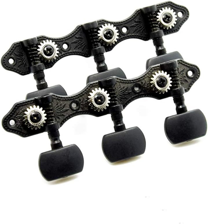 Classical Guitar Tuners,Tuning Key Pegs/Machine Heads for Classical Guitar or Flamenco Guitar with Black Plate Finish : Musical Instruments