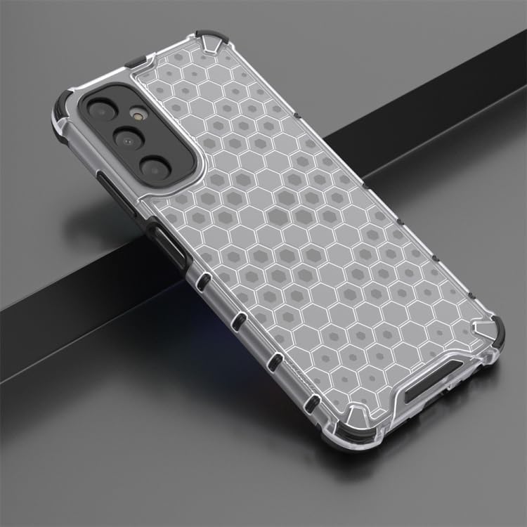 Image of Lustree TPU Honey Comb Armor Shock Proof Back Cover for for Samsung Galaxy A05s (Transparent)