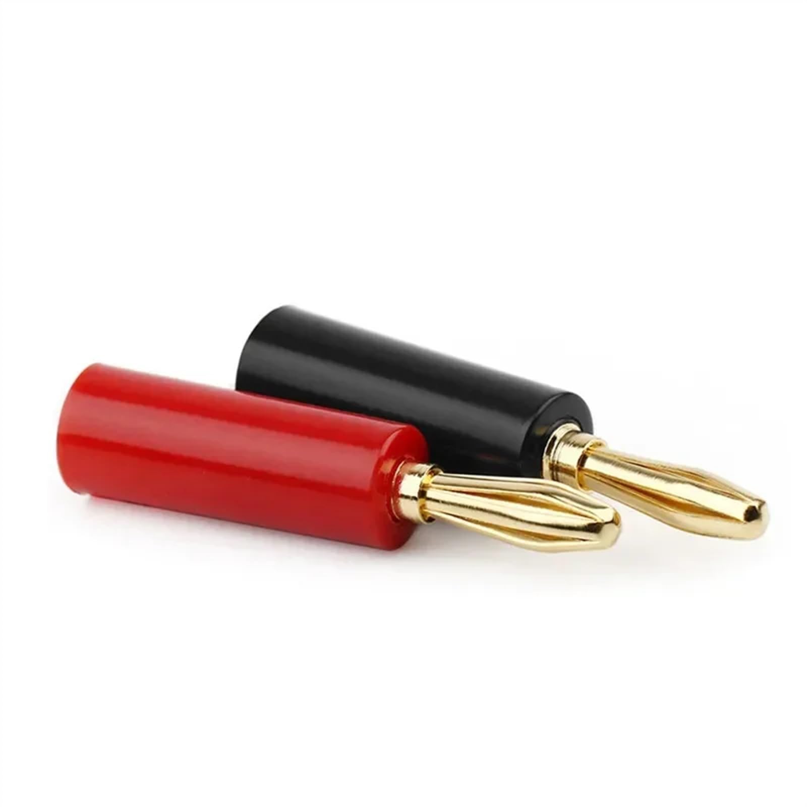 Connettore spina a banana da 4 mm Jack maschio Terminale altoparlante Cavo musicale con connettore placcato oro Nero Rosso(20pcs)