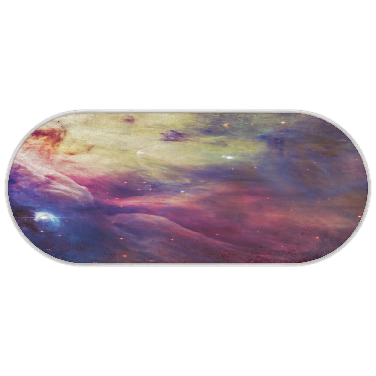 TropicalLife Galaxy Nebula nadruk dywanik mata 50 x 120 cm, galaktyka długie włosy pogrubione dywaniki do pokoju kuchni domu łazienki wewnątrz antypoślizgowa mata podłogowa dywaniki