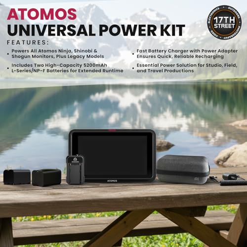Image of Atomos Ninja RAW Monitor /Recorder with Camera Control for HDMI & Mirrorless Cameras - 5 inch HDR Resolution with Universal Power Kit and Aluminum Alloy 1 /4 inch Camera Hot Shoe Mount (2 Pack), Bundle Kit