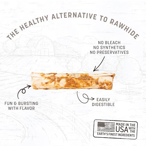 Earth-Animal-No-Hide-Medium-Chicken-Flavored-Natural-Rawhide-Free-Dog-Chews-Long-Lasting-Chew-Sticks-Treats-for-Large-Dogs-Great-for-Aggressive-Chewers-3-Pack Earth Animal No Hide Medium Chicken Flavored Natural Rawhide Free Dog Chews Long Lasting Chew Sticks Treats for Large Dogs Great for Aggressive Chewers 3 Pack