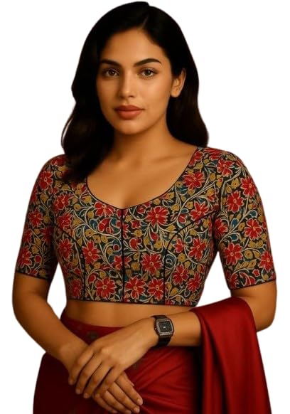 Readymade Multicolour Floral Printed Cotton Trendy BlouseComfortable, Breathable, Lightweight, Skin Friendly SL296-picture-31