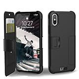 URBAN ARMOR GEAR UAG Folio iPhone Xs/X [5.8-inch Screen] Metropolis Feather-Light Rugged [Black] Military Drop Tested iPhone Case