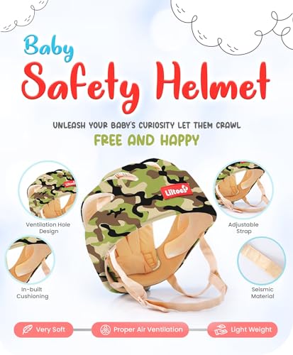 Image of Baby Safety Products Combo | LILTOES Baby Head Protector + Edge Guard for Safety of Kids 6M to 3 Years | Baby Safety Helmet with Corner Guard Protection (Camoflague+Corner)