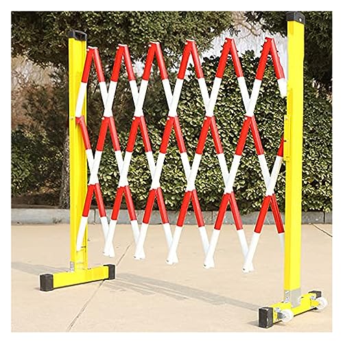 Barrière de sécurité extensible H120cm mobile à roulettes pour jardin et chantier