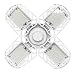 Produktbild DIANSHENG LED Deformierte Faltleuchte 4-Blatt-Garagenleuchte Fabrik Werkstattleuchte 281 mm/80 W + 3000 K.