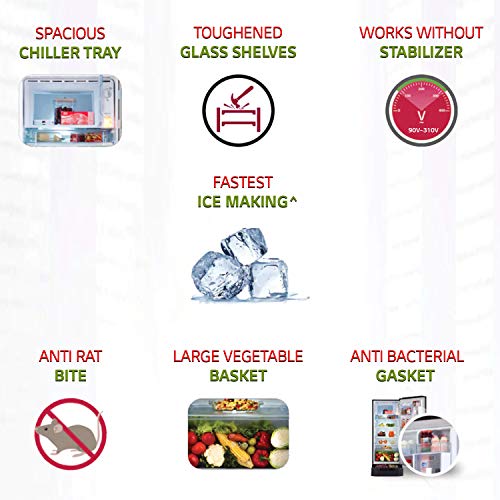 Image of LG 190 L 4 Star Inverter Direct-Cool Single Door Refrigerator (GL-B201ASCY, Fastest Ice Making, Scarlet Charm)