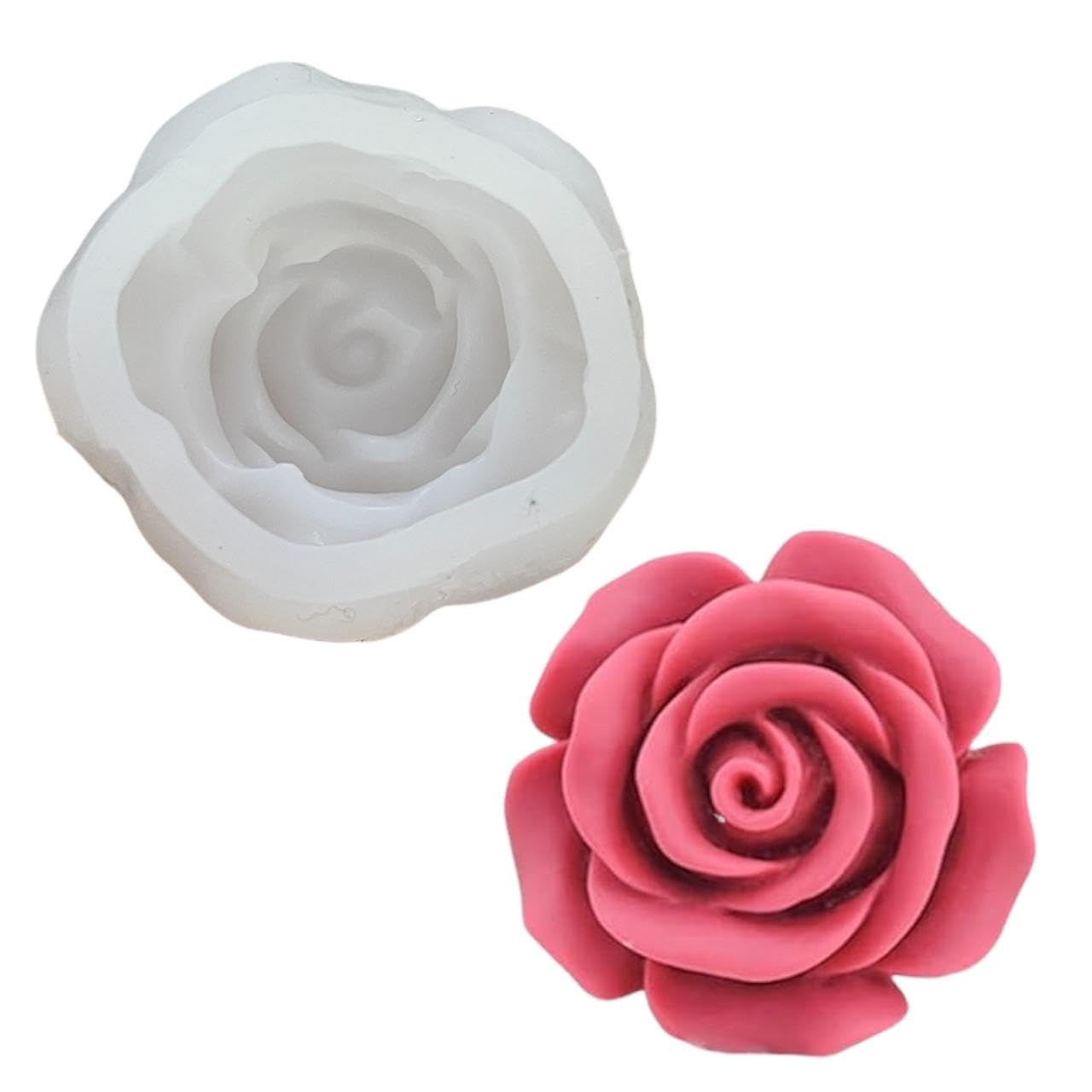 Rose Petal Flower Mould Silicone for Candle Making Molds Chocolate Wax Mould Resin Arts Crafts Cake Decoration Topping Mold Medium Size (ASM26-37)-image-16