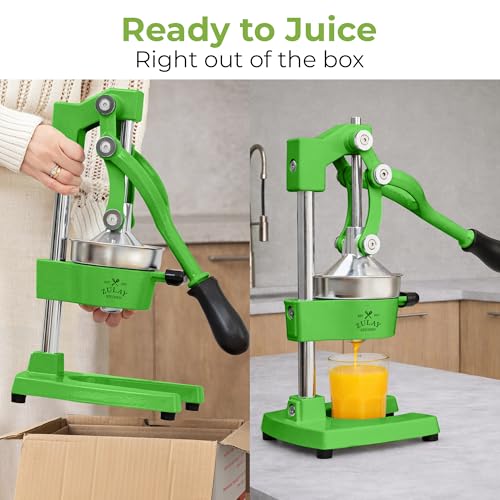 Image of Zulay Kitchen Cast Iron Juicer - Heavy Duty Manual Juicer with Detachable Strainers for Easy Cleaning, Orange Juice Press for Citrus Fruits, Perfect for Bartenders, Juice Lovers & Health Enthusiasts