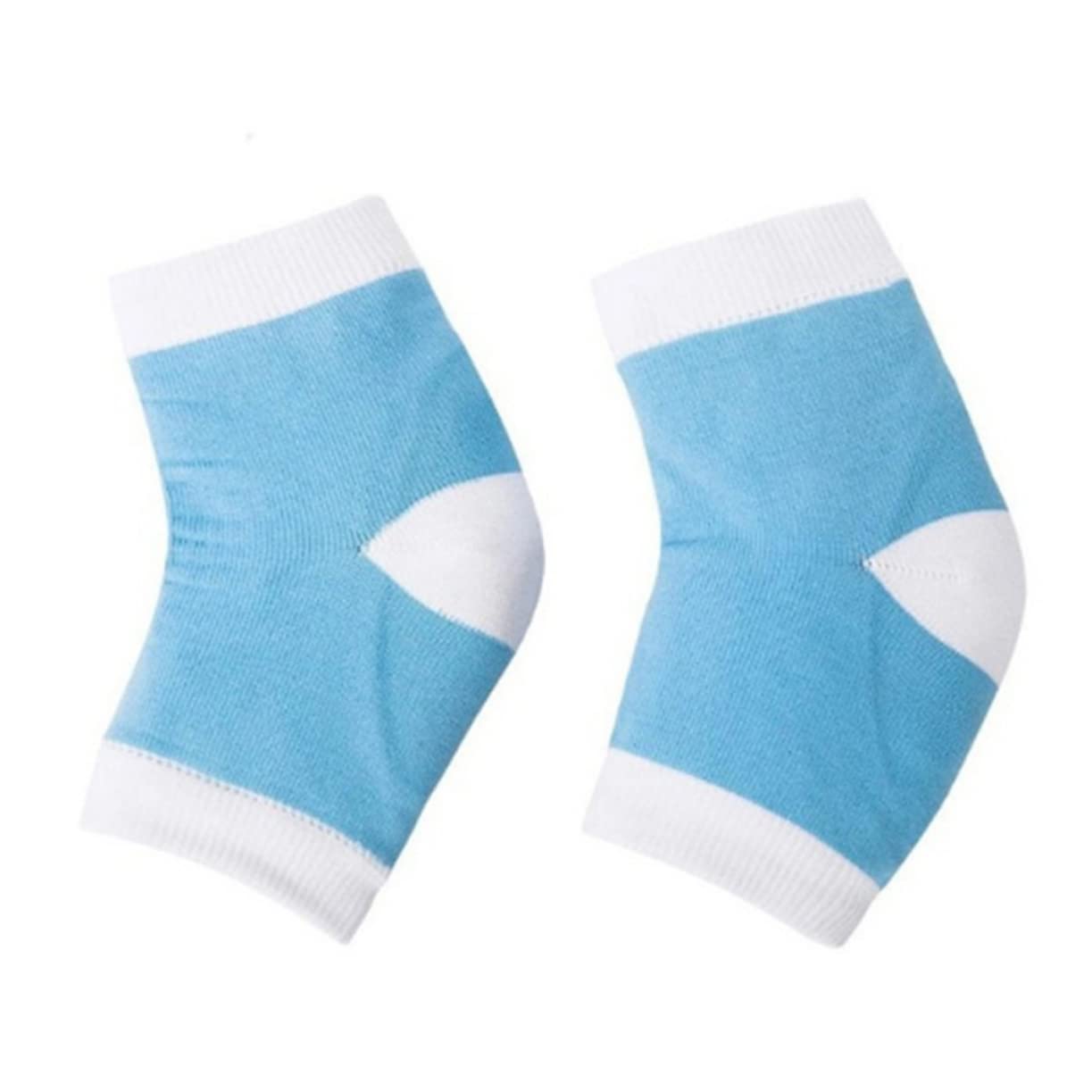 Yardwe 2sets Crease Protectors Gel Heel Socks Heel Friction Patch Prevents Foot Crack Soft and Comfort One Size Fits Most (Sky) 2pairs*2