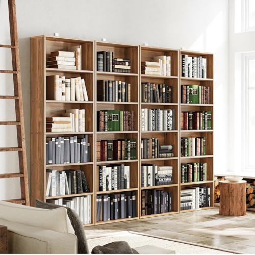 Image of IRONCK Bookshelves and Bookcases Floor Standing 6 Tiers Display Storage Shelves 70 in Tall Bookcase Home Decor Furniture for Home Office, Living Room, Bed Room